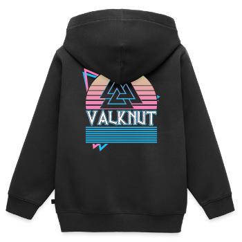 Valknut Symbol Nordisches Symbol Nordisches Symbol - Kinder Premium Organic Zip Hoodie - Schwarz - Hinten - AI Model Kid Male (0cm)