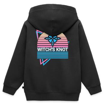 Nœud de sorcière Paganisme Wicca Wiccan Ret - Sweat Premium à capuche zippé enfant bio - noir - Dos - AI Model Kid Male (0cm)