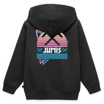 Le symbole letton de Jumi Dieu païen Antiquité Sy - Sweat Premium à capuche zippé enfant bio - noir - Dos - AI Model Kid Male (0cm)