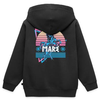 Mare Mythologie nordique Folklore germanique - Sweat Premium à capuche zippé enfant bio - noir - Dos - AI Model Kid Male (0cm)