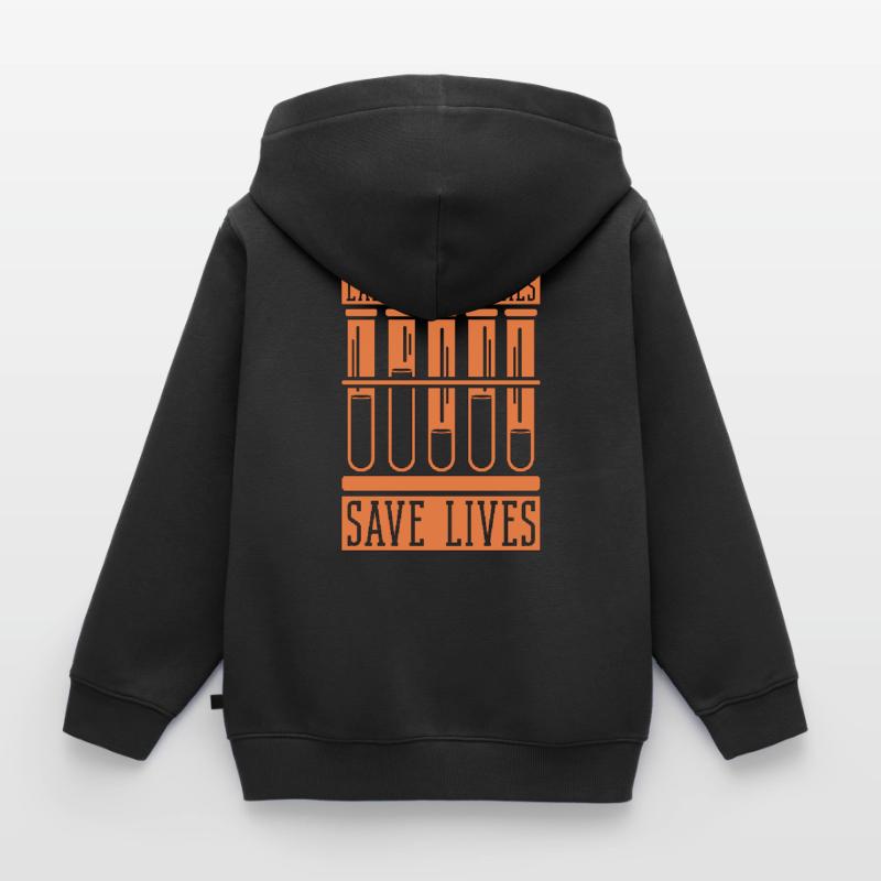 Laboratory Technician Science Lab Tech Gift Kids Premium Organic Zip-up Hoodie