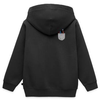 Roller Coaster Pocket - Kinder Premium Organic Zip Hoodie - Schwarz - Hinten - AI Model Kid Male (0cm)