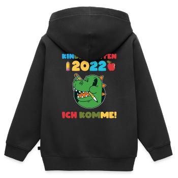 Kindergarten 2022 Ich Komme Kindergartenkind Kita - Kinder Premium Organic Zip Hoodie - Schwarz - Hinten - AI Model Kid Male (0cm)
