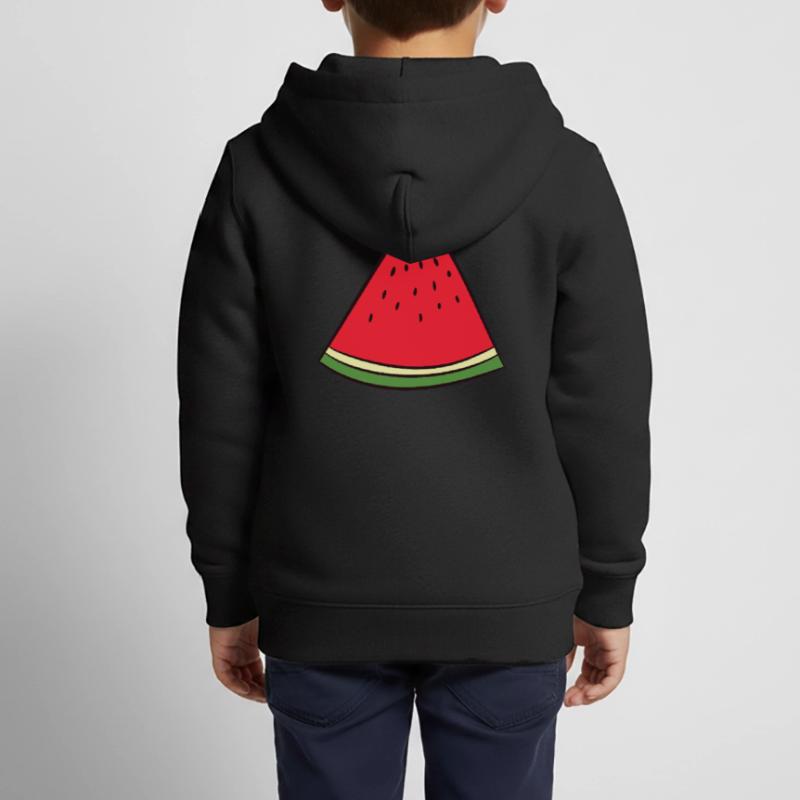 Pastèque - disque, pièce, quart, triangle Sweat Premium à capuche zippé enfant bio