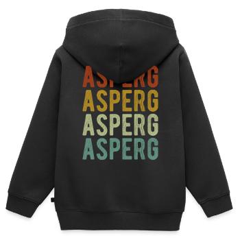 Asperg Stadt Retro Vintage - Kinder Premium Organic Zip Hoodie - Schwarz - Hinten - AI Model Kid Male (0cm)