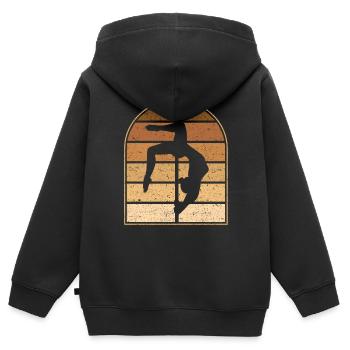 Pole Dancing Akrobatischer Pole Dancer - Kinder Premium Organic Zip Hoodie - Schwarz - Hinten - AI Model Kid Male (0cm)