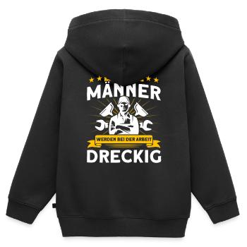 Sanitär Klempner Anlagenmechaniker Geschenk - Kinder Premium Organic Zip Hoodie - Schwarz - Hinten - AI Model Kid Male (0cm)