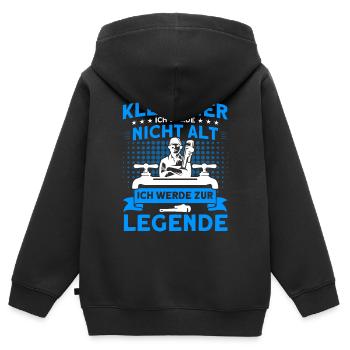 Sanitär Klempner Anlagenmechaniker Geschenk - Kinder Premium Organic Zip Hoodie - Schwarz - Hinten - AI Model Kid Male (0cm)