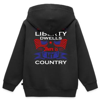 US patriotic quotes, patriot, patriots - Kids Premium Organic Zip-up Hoodie - black - Back - AI Model Kid Male (0cm)