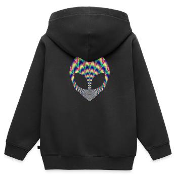 Alien Geschenk Außerirdische Ufo Area 51 Sci-fi - Kinder Premium Organic Zip Hoodie - Schwarz - Hinten - AI Model Kid Male (0cm)
