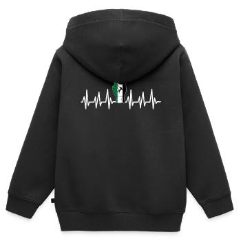 Palästina Geschenk Free Palestine Gaza Streifen - Kinder Premium Organic Zip Hoodie - Schwarz - Hinten - AI Model Kid Male (0cm)