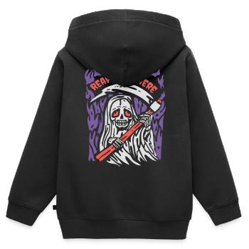 Halloween Reaper Sense Horreur Grim Reaper - Sweat Premium à capuche zippé enfant bio - noir - Dos - AI Model Kid Male (0cm)