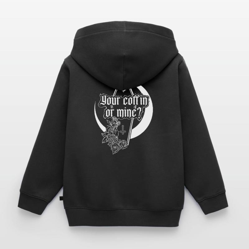Dein Sarg oder meiner? Kinder Premium Organic Zip Hoodie