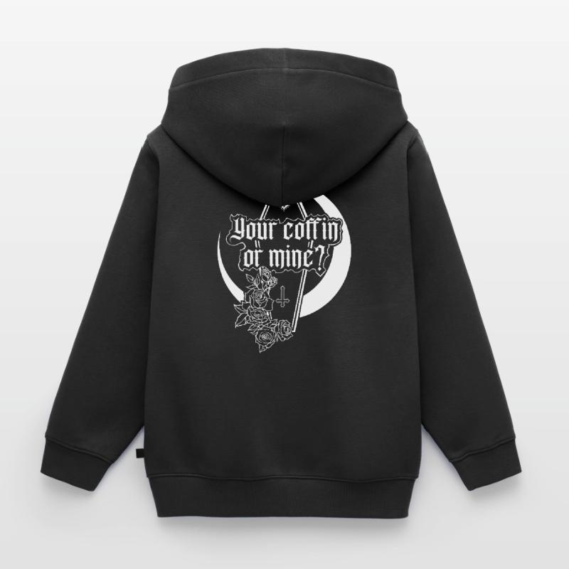 Dein Sarg oder meiner? Kinder Premium Organic Zip Hoodie