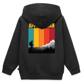 Appalachen Trail Wanderung Kanadareise Nordamerika - Kinder Premium Organic Zip Hoodie - Schwarz - Hinten - AI Model Kid Male (0cm)