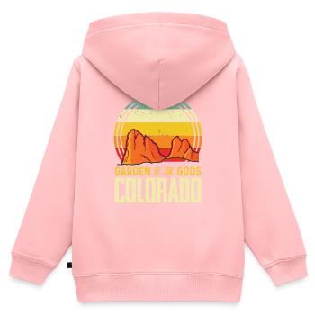 Garten der Götter Nationalpark Colorado Andenken - Kinder Premium Organic Zip Hoodie - Rosa - Hinten - AI Model Kid Female (0cm)