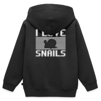 I love snails - Kinder Premium Organic Zip Hoodie - Schwarz - Hinten - AI Model Kid Male (0cm)