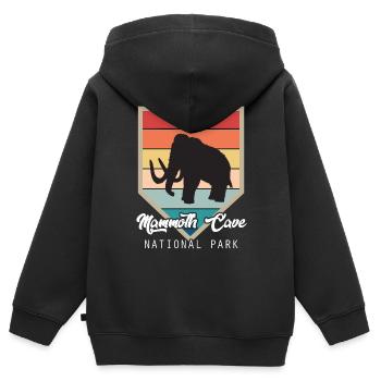 Parc national Souvenir Mammoth Cave Kentucky Sentier de randonnée - Sweat Premium à capuche zippé enfant bio - noir - Dos - AI Model Kid Male (0cm)
