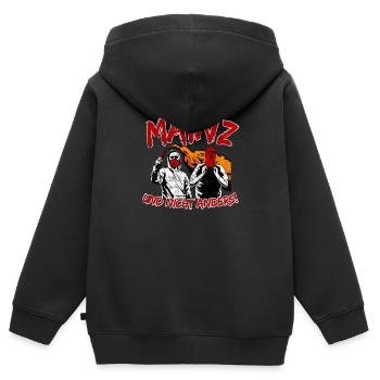 Mainz und nicht anders UPDATE - Kinder Premium Organic Zip Hoodie - Schwarz - Hinten - AI Model Kid Male (0cm)