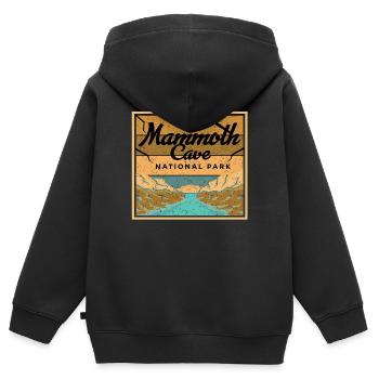 Mammoth Cave Kentucky National Park Souvenir - Sweat Premium à capuche zippé enfant bio - noir - Dos - AI Model Kid Male (0cm)