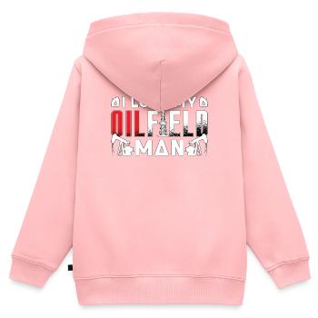 Ölfeldarbeiter Ich Liebe Meinen Ölfeld -Öl -Rig - Kinder Premium Organic Zip Hoodie - Rosa - Hinten - AI Model Kid Female (0cm)