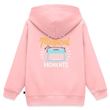 I Create Magical Moments Writer Writing Teacher - Kids Premium Organic Zip-up Hoodie - rose - Back - AI Model Kid Female (0cm)