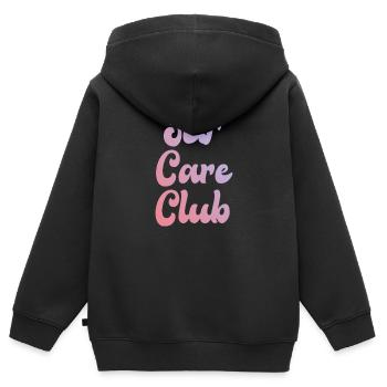 Self Care Club Self-Love Qualitytime Mindfulness - Kids Premium Organic Zip-up Hoodie - black - Back - AI Model Kid Male (0cm)