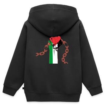 Palästina Palestine Filistin Palästinensisch - Kinder Premium Organic Zip Hoodie - Schwarz - Hinten - AI Model Kid Male (0cm)
