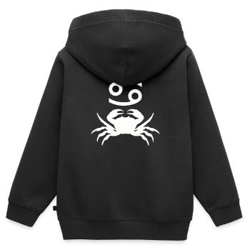 Cancer - Sweat Premium à capuche zippé enfant bio - noir - Dos - AI Model Kid Male (0cm)
