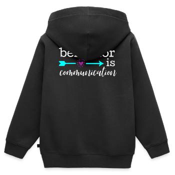 Sammeln Von Daten - Verhaltensanalyst -Therapeuten - Kinder Premium Organic Zip Hoodie - Schwarz - Hinten - AI Model Kid Male (0cm)