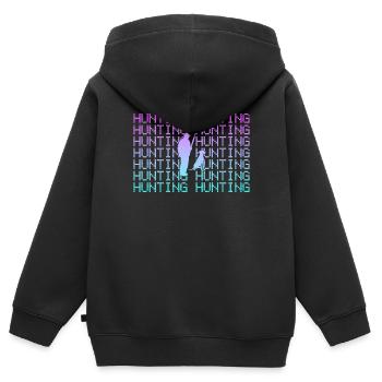 Jäger jagen - Kinder Premium Organic Zip Hoodie - Schwarz - Hinten - AI Model Kid Male (0cm)