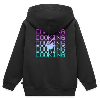 Cuire - Sweat Premium à capuche zippé enfant bio - noir - Dos - AI Model Kid Male (0cm)