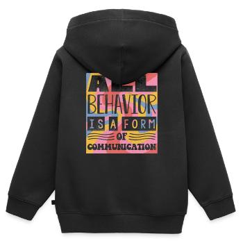 ABA -Therapeut, ABA -Therapie, Therapeut, SPEd - Kinder Premium Organic Zip Hoodie - Schwarz - Hinten - AI Model Kid Male (0cm)