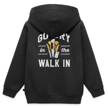 Koch Design, Küchenkoch Kulinarischer Koch - Kinder Premium Organic Zip Hoodie - Schwarz - Hinten - AI Model Kid Male (0cm)