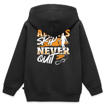 Rope Skipping Design for an Jump Skipping Fan - Kinder Premium Organic Zip Hoodie - Schwarz - Hinten - AI Model Kid Male (0cm)