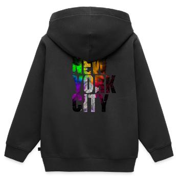 New York Freiheitsstatue USA Amerika Big Apple - Kinder Premium Organic Zip Hoodie - Schwarz - Hinten - AI Model Kid Male (0cm)