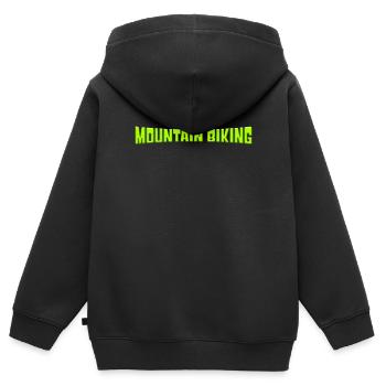 Mountain biking - Kinder Premium Organic Zip Hoodie - Schwarz - Hinten - AI Model Kid Male (0cm)