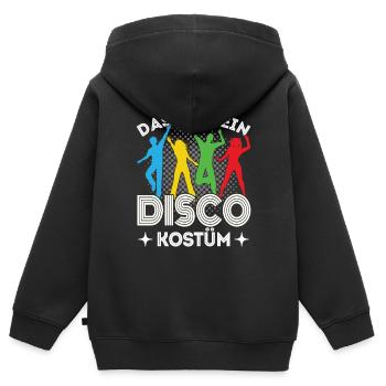 Disco 70er 80er Jahre Disko Party Outfit Discothek - Kinder Premium Organic Zip Hoodie - Schwarz - Hinten - AI Model Kid Male (0cm)
