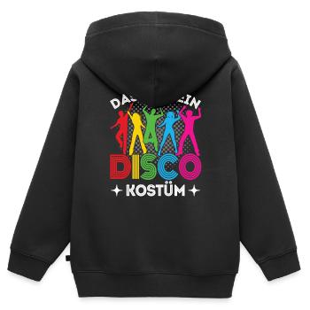 Disco 80er 90er Jahre Disko Party Outfit Discothek - Kinder Premium Organic Zip Hoodie - Schwarz - Hinten - AI Model Kid Male (0cm)