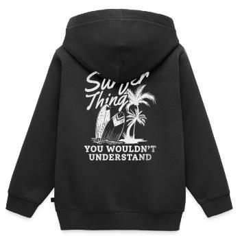 Es ist eine Surfersache, die du nicht verstehen - Kinder Premium Organic Zip Hoodie - Schwarz - Hinten - AI Model Kid Male (0cm)