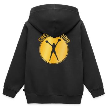 cheerleading - Sweat Premium à capuche zippé enfant bio - noir - Dos - AI Model Kid Male (0cm)