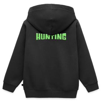 Jagen - Kinder Premium Organic Zip Hoodie - Schwarz - Hinten - AI Model Kid Male (0cm)