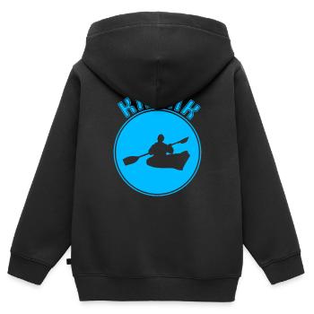 Canoe - Kids Premium Organic Zip-up Hoodie - black - Back - AI Model Kid Male (0cm)