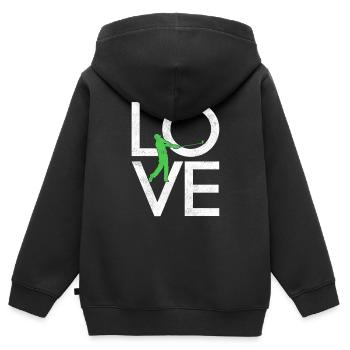 Golfe - Sweat Premium à capuche zippé enfant bio - noir - Dos - AI Model Kid Male (0cm)