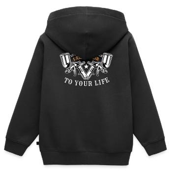 Fahrzeuglackierer Autolackierer Lackiererei - Kinder Premium Organic Zip Hoodie - Schwarz - Hinten - AI Model Kid Male (0cm)