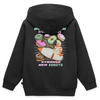 Donut-Trek, Donuts im Weltall, lustiger-Astronaut - Kinder Premium Organic Zip Hoodie - Schwarz - Hinten - AI Model Kid Male (0cm)