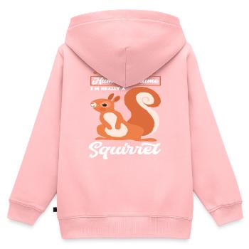 Süßes Eichhörnchen Kostüm - Kinder Premium Organic Zip Hoodie - Rosa - Hinten - AI Model Kid Female (0cm)