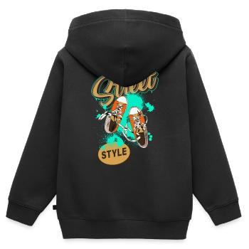 Sneakers Sneakerliebe Turnschuh Spruch - Kinder Premium Organic Zip Hoodie - Schwarz - Hinten - AI Model Kid Male (0cm)