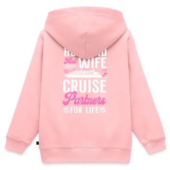 Cruise Ship Vacation Marriage - Kinder Premium Organic Zip Hoodie - Rosa - Hinten - AI Model Kid Female (0cm)
