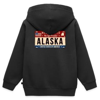 Alaska - Sweat Premium à capuche zippé enfant bio - noir - Dos - AI Model Kid Male (0cm)